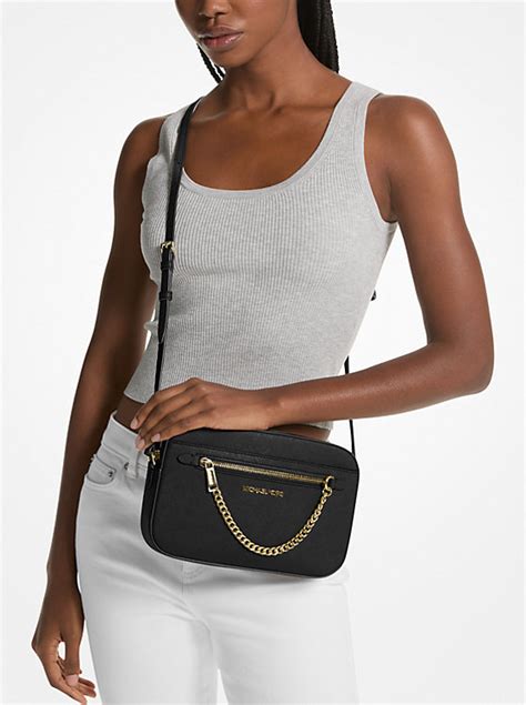 michael michael kors jet set charm saffiano leather crossbody bag|Michael Kors lg ew crossbody.